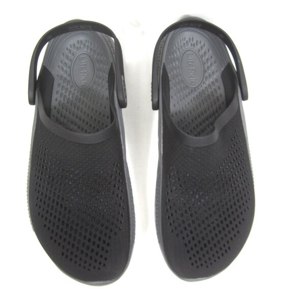 Crocs LiteRide 360 Black / Slate Gray Clogs Mens 10 Womens 12  EUC - Picture 7 of 11